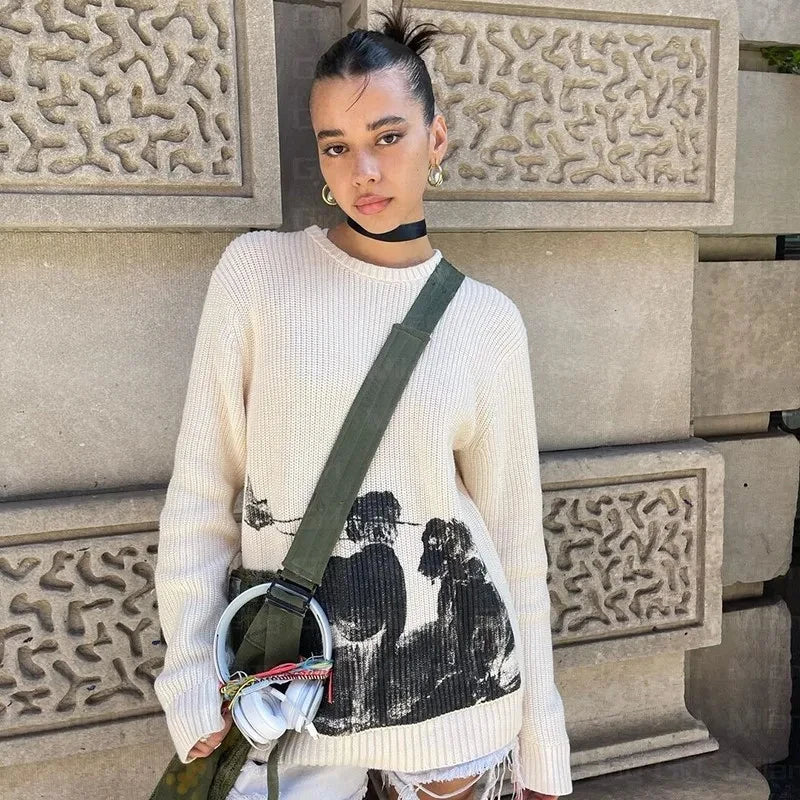 CARNIVL™ Flower Hounds Knitted Sweater