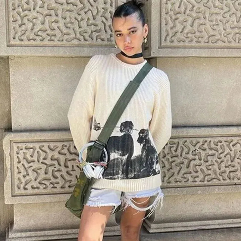 CARNIVL™ Flower Hounds Knitted Sweater