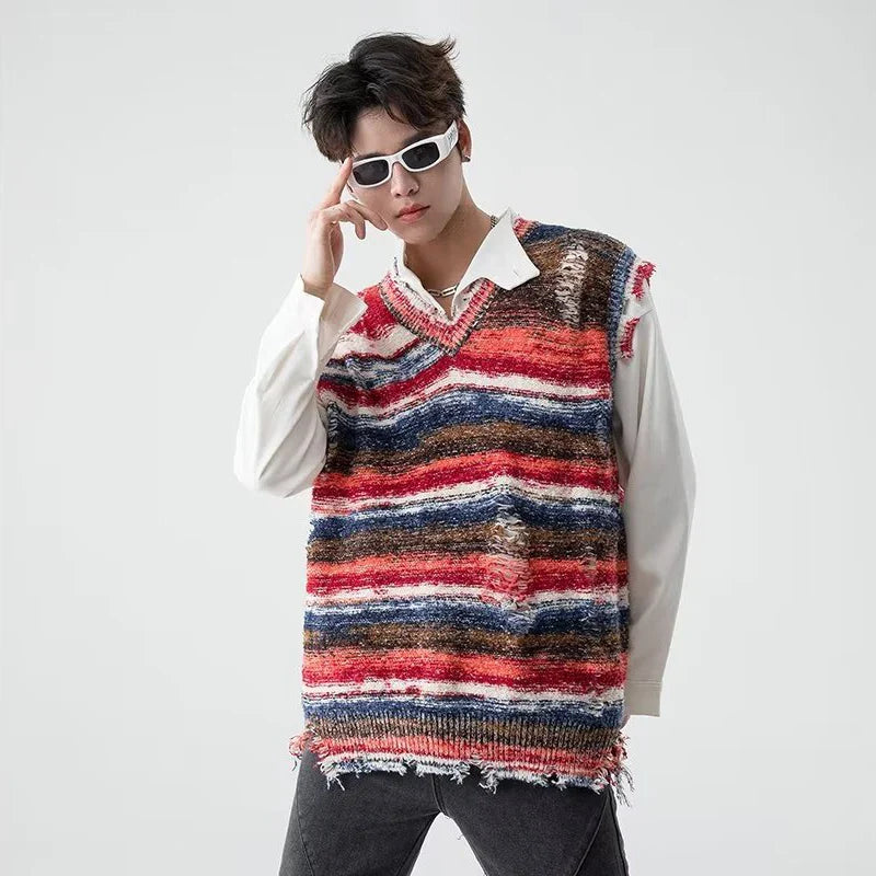 CARNIVL™ Vintage Ripped Knitted Vest