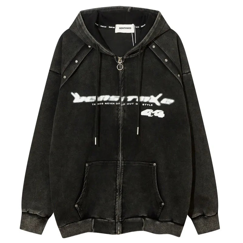 CARNIVL™ Gray Shade Zip-up Hoodie