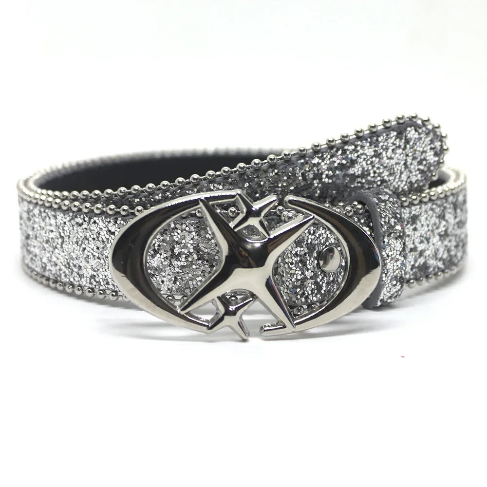 CARNIVL™ X'ed Out Rhinestone Belt
