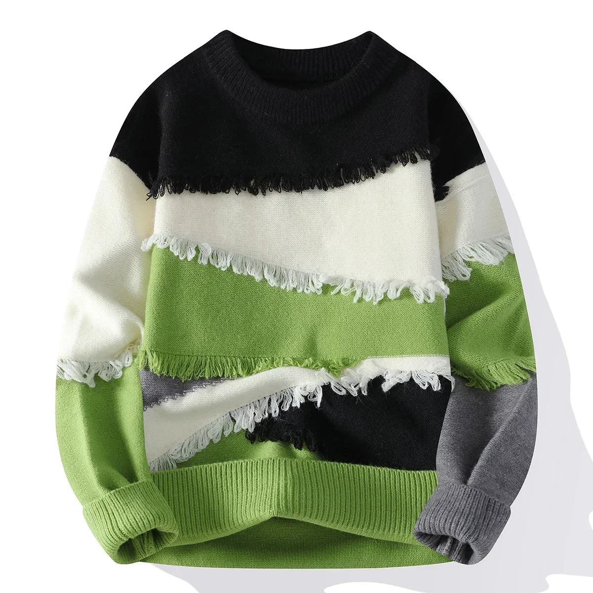 CARNIVL™ Fringed Hole Knitted Sweater