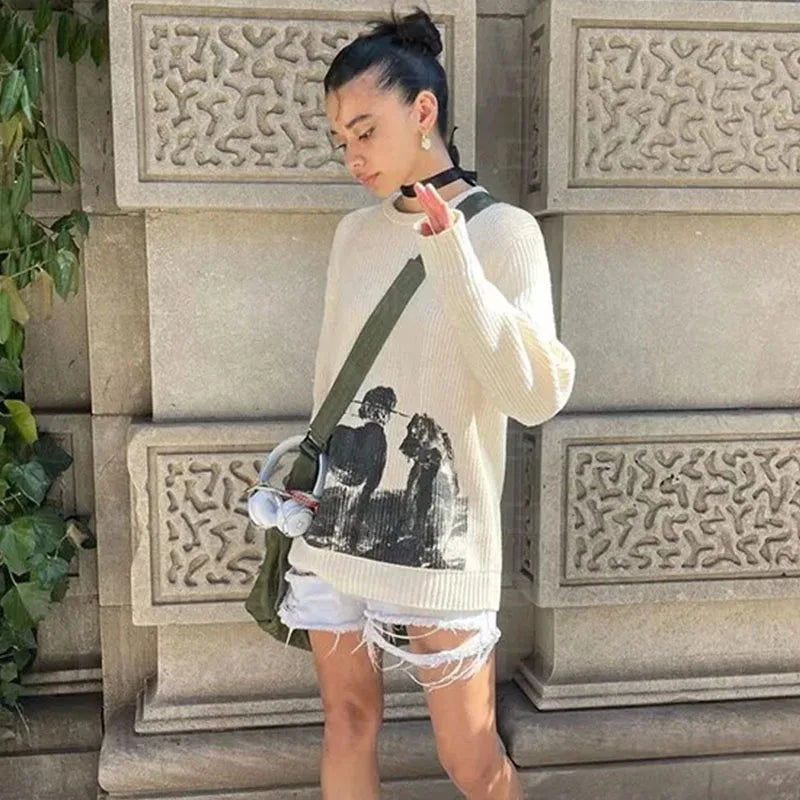 CARNIVL™ Flower Hounds Knitted Sweater