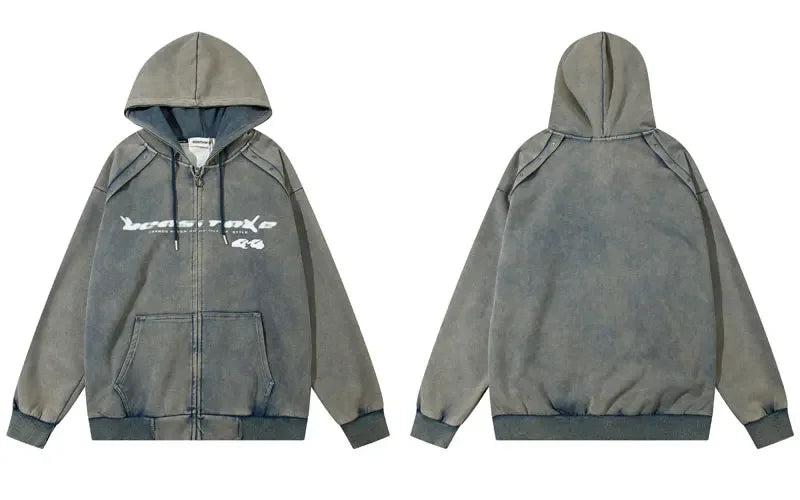 CARNIVL™ Gray Shade Zip-up Hoodie
