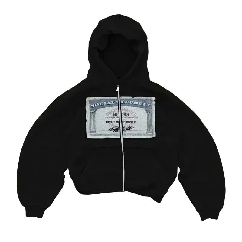 CARNIVL™ Social Security Zip-up Hoodie