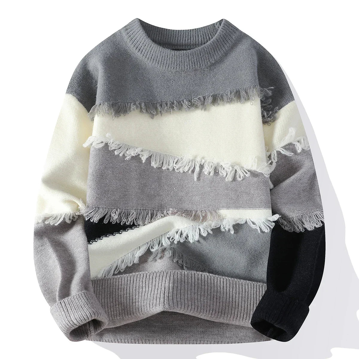 CARNIVL™ Fringed Hole Knitted Sweater