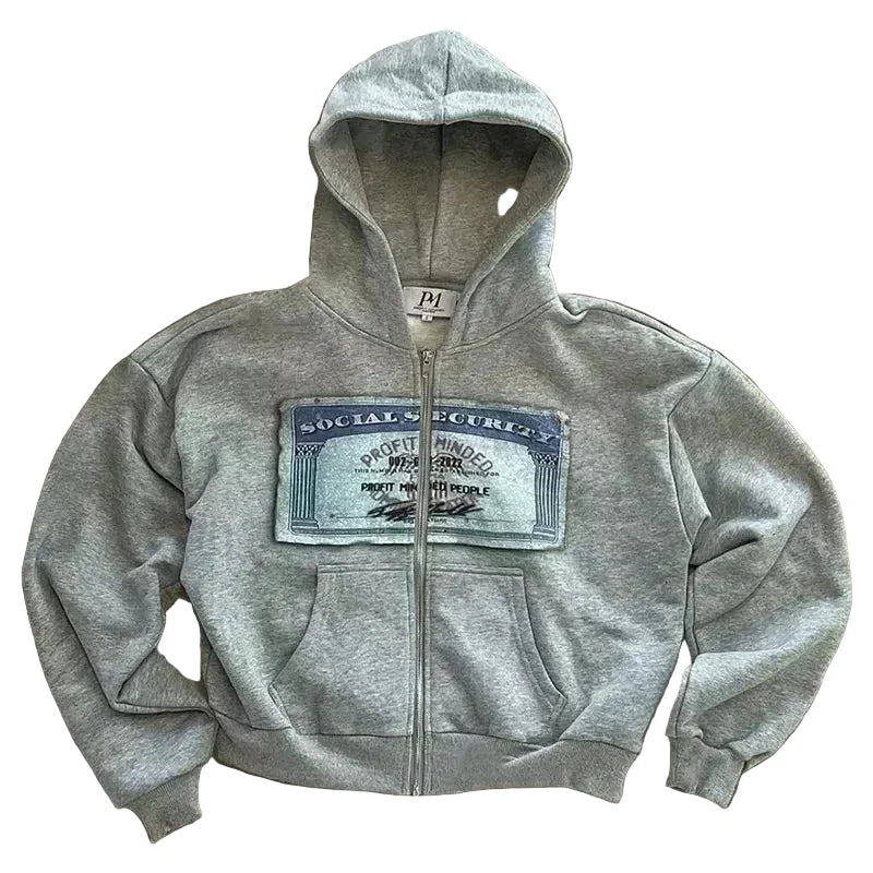 CARNIVL™ Social Security Zip-Up Hoodie