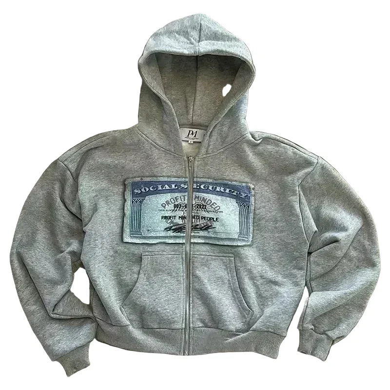 CARNIVL™ Social Security Zip-Up Hoodie