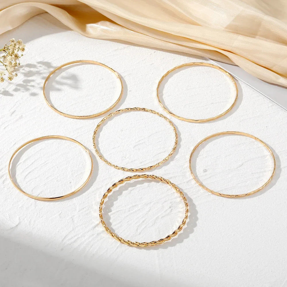 CARNIVL™ 6 piece Golden Bracelet Bundle