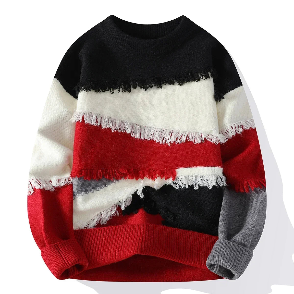 CARNIVL™ Fringed Hole Knitted Sweater