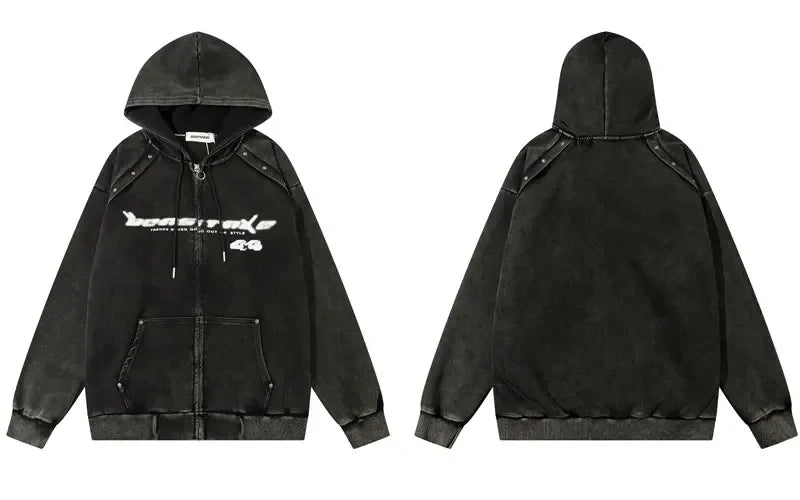 CARNIVL™ Gray Shade Zip-up Hoodie