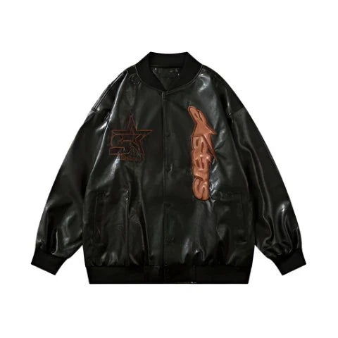 CARNIVL™ Vintage Stars Leather Jacket