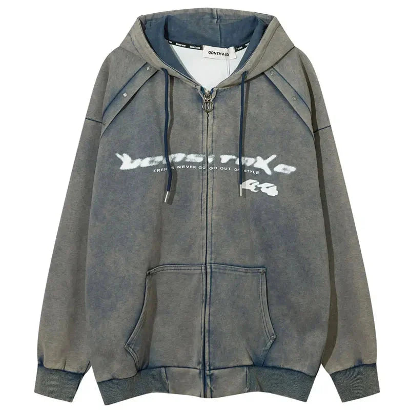 CARNIVL™ Gray Shade Zip-up Hoodie
