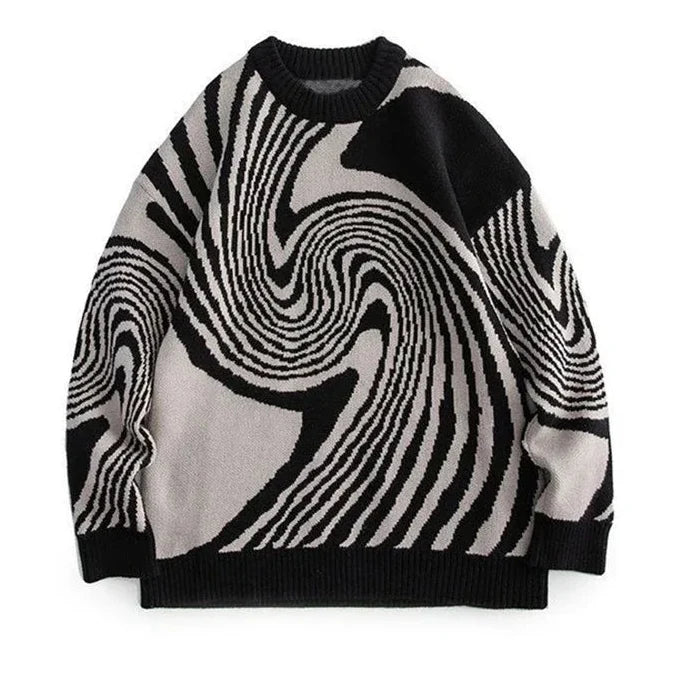 CARNIVL™ Wavy Knitted Sweater Black