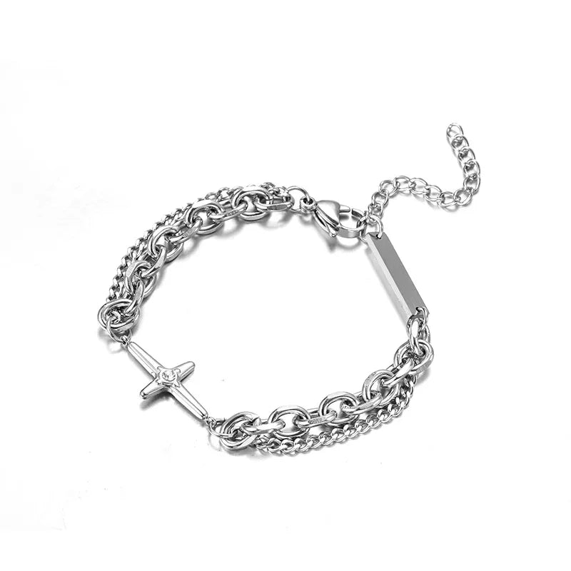 CARNIVL™ "Y2K Star" Multilayer Chain Bracelets