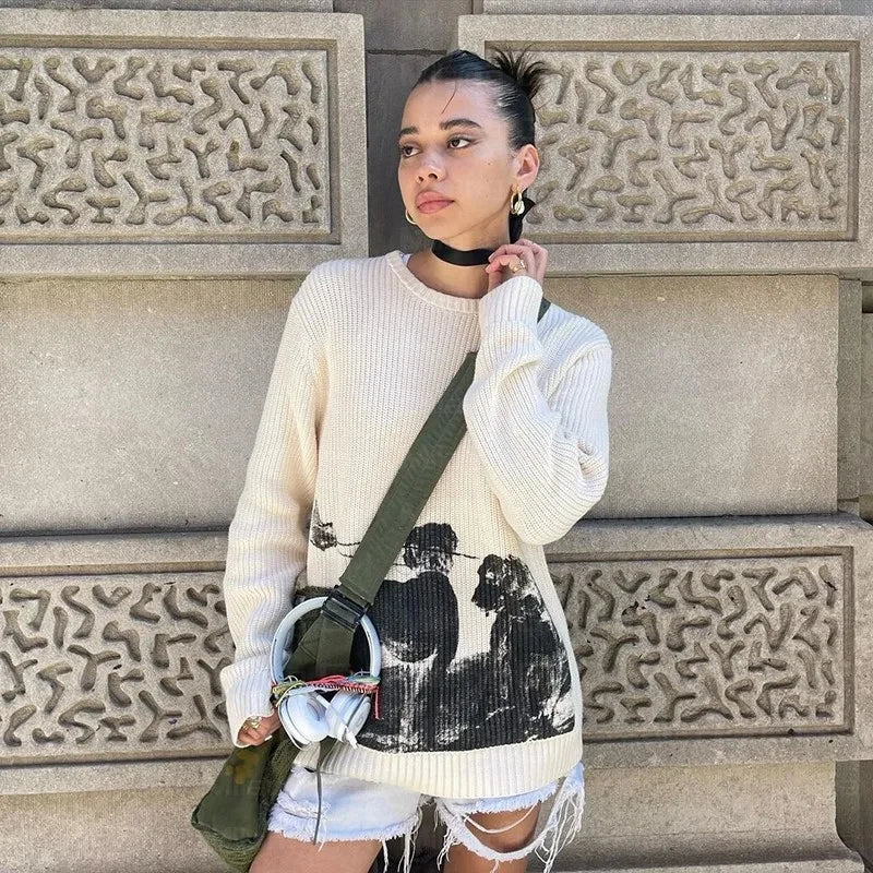 CARNIVL™ Flower Hounds Knitted Sweater