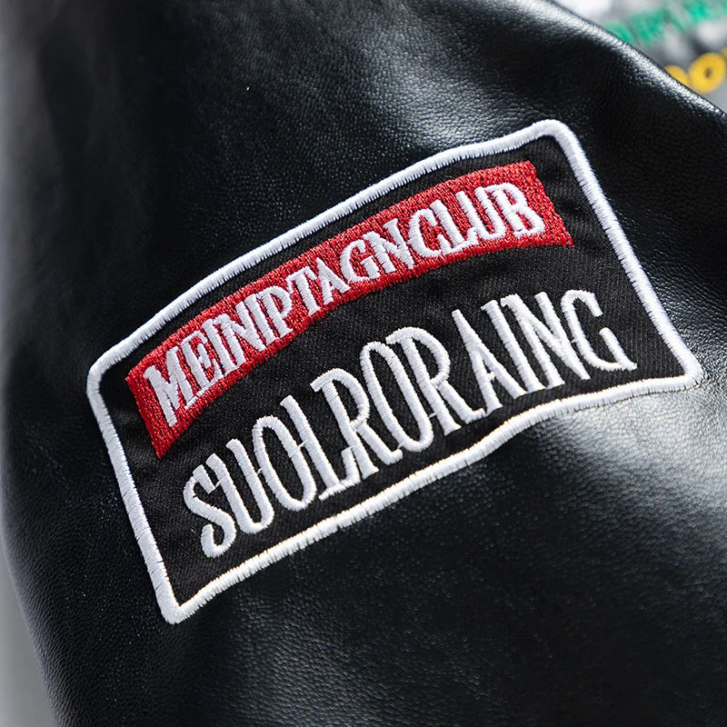 CARNIVL™ Black F1 Leather Jacket