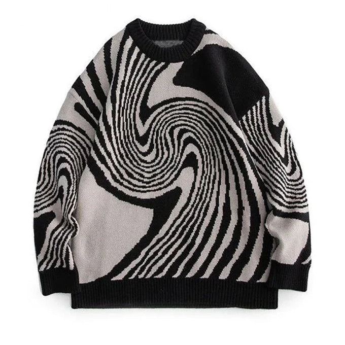 CARNIVL™ Wavy Knitted Sweater Black