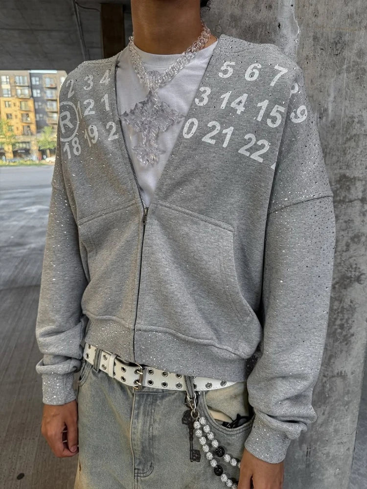CARNIVL™ "All I See Is Numbers" Zip-Up Hoodie