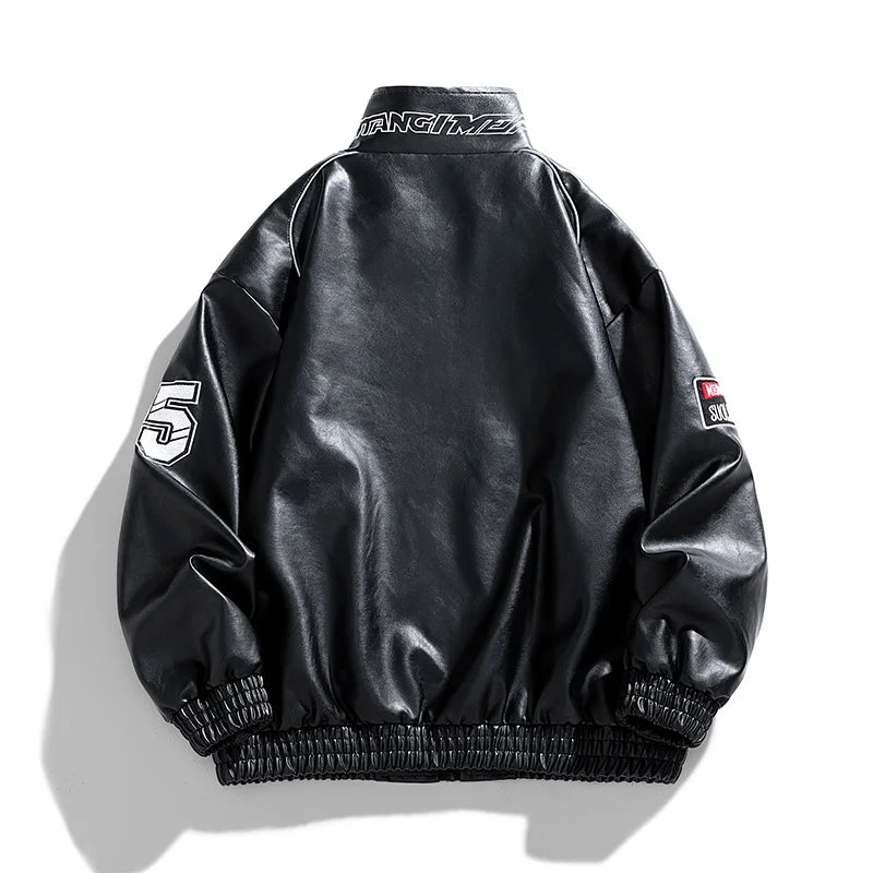 CARNIVL™ Black F1 Leather Jacket